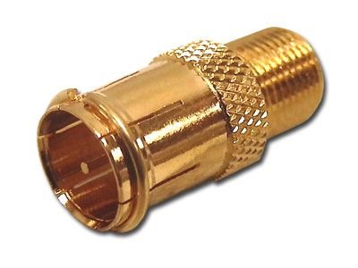 Coaxial Adapter - F-Type Jack to F-Quick Plug - Gold Plated | Computer ...