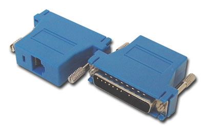 Modular Adapter Kit - DB25 Male to RJ45 - Blue | Computer Cable Store