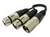 Picture of .25 FT - XLR "Y" Cable One Male to Two Females - 0 of 1