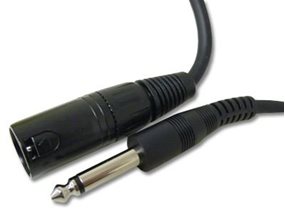 Female XLR to 1/4 inch mono male audio cable for microphone and audio equipment connections