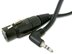 Picture of 1 FT Audio Cable - Female XLR to 3.5mm Stereo Right Angle Plug - 0 of 1