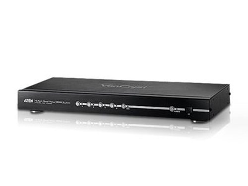 4-port HD digital AV switch with two outputs and audio de-embeded ...