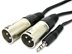 Picture of 6 FT - 3.5mm Stereo Straight Plug to Two XLR Male Plugs "Y" Cable - 0 of 1