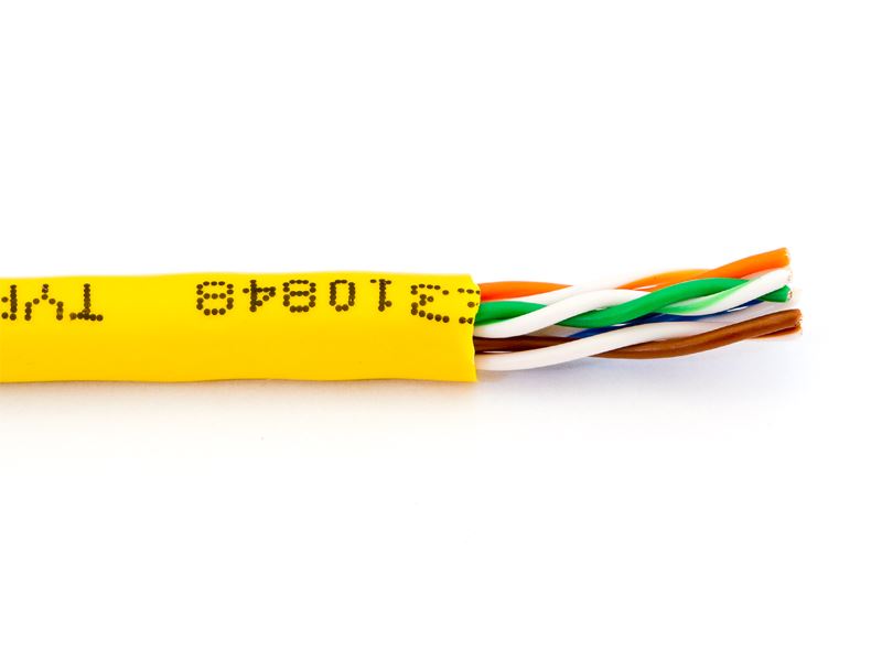 Cat6 Stranded Riser UTP 550Mhz Network Cable - Yellow - 1000FT ...