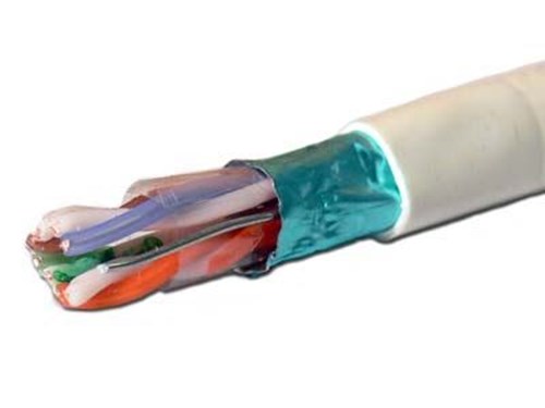 Category 5e Communications Cable - Solid, Shielded, White, Plenum (CMP) - 1000 FT