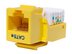 Picture of CAT5e Tool-less Keystone Jack 90 Degree 110 UTP - Yellow - 0 of 2