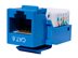Picture of Cat 6 Tool-less Keystone Jack 90 Degree 110 UTP - Blue - 0 of 2