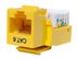 Picture of Cat 6 Tool-less Keystone Jack 90 Degree 110 UTP - Yellow - 0 of 2