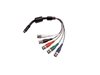 Picture of 5 BNC Molded Males to 6 Pin Female Mini Din