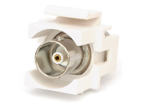 BNC Feed Through Keystone Jack - White