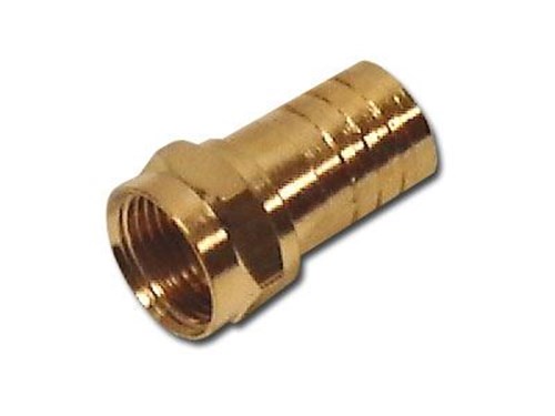 F-Type Connector - RG6 - Crimp - Male - Gold