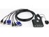 Picture of 2 Port USB KVM with Bonded Cables and Push Button Switching - 0 of 3