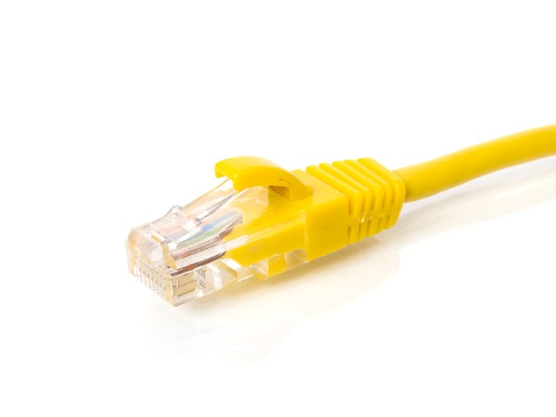 thumbnail image 2 of 100 Pack 1ft CAT5e Ethernet Patch Cables – Yellow RJ45 Network Router Cords 2 of 3