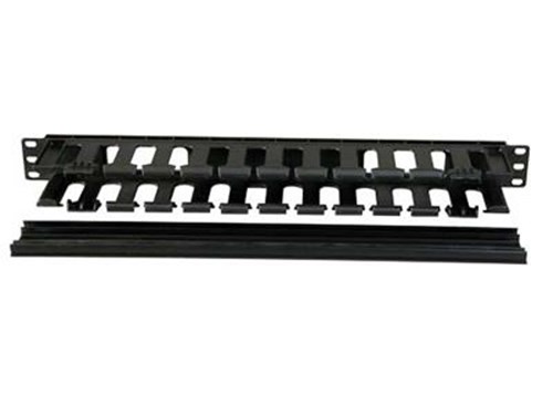 1U Single-sided Cable Organizer with plastic fingers