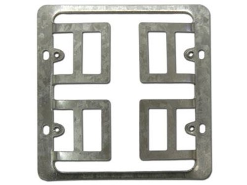 Wall Frame Caddy, Drywall Mounting Plate - Double Gang - Metal