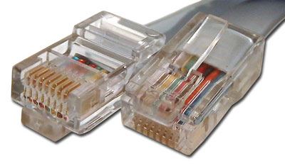 15 FT RJ45 8 Conductor Modular Telephone Cable - Reversed Wired ...
