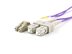 LC and SC connectors on OM4 multimode duplex fiber patch cable 50/125 - 1 of 4