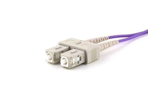 1m Multimode Duplex OM4 Fiber Optic Patch Cable (50/125) - SC to SC