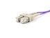 SC connector detail on OM4 multimode duplex fiber optic patch cable 50/125 - 1 of 2