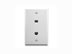 Picture of Wall Plate 1-gang 2-port 6p6c White - 0 of 1