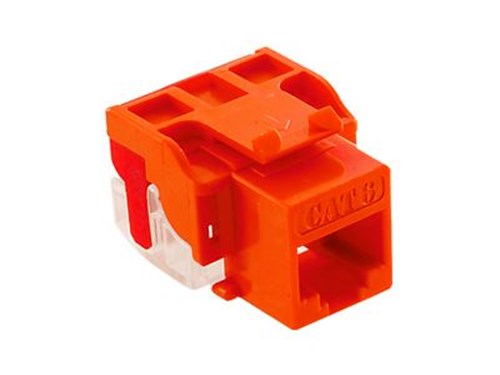 Cat 6 Modular Keystone Jack - RJ45 (8P8C) Ez - Orange