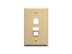 Picture of Faceplate - Bottom Angled - 2 Port Single Gang - Ivory - 0 of 1