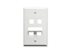 Picture of Faceplate - Bottom Angled - 4 Port Single Gang - White - 0 of 1