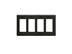 Picture of Faceplate Decorex 4-gang Black - 0 of 1