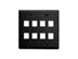 Picture of Faceplate Flat 2-gang 8 Port Black - 0 of 1