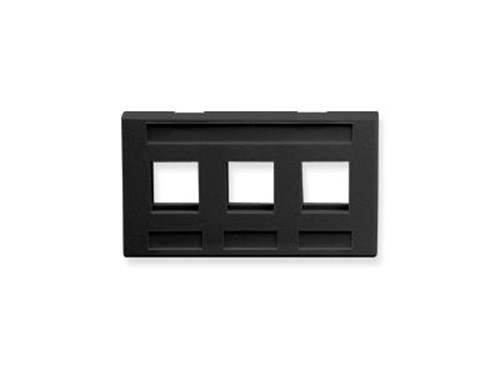 Faceplate Furniture 3-port Black