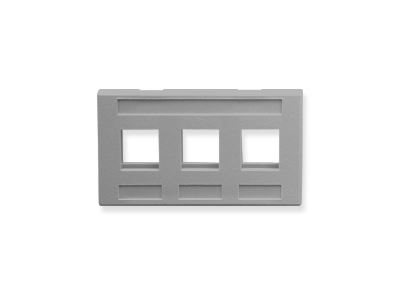 Picture of Faceplate Furniture 3-port Gray