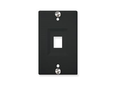 Wall Plate Phone Recessed 1-port Black | Computer Cable Store