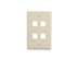 Picture of Faceplate Oversized 4-port Almond - 0 of 1