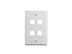 Picture of Faceplate Oversized 4-port White - 0 of 1