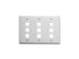 Picture of Blank Faceplate Id 3-gang 9-port White - 0 of 1