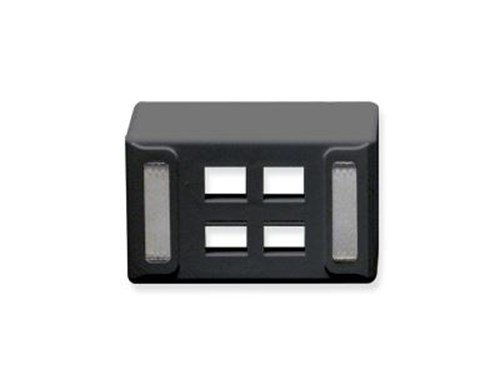 Faceplate Furniture Univ 4-port Black