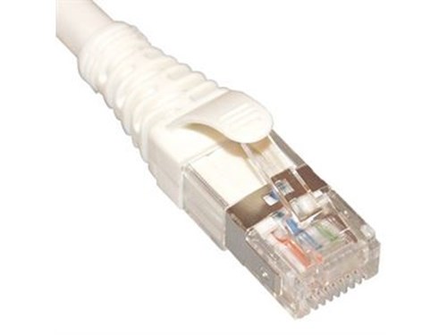 White CAT 6A (FTP) 10G Patch Cord, 3 Ft.