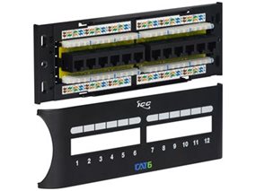Picture of CAT 6 Front Access Patch Panel 12-PORT