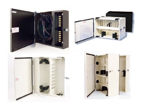 FiberOpticx Wall Mount Cabinet - 12 Port Capacity - Almond