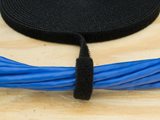 Picture of 3/8 Inch Continuous Black Hook and Loop Wrap - 25 Yards