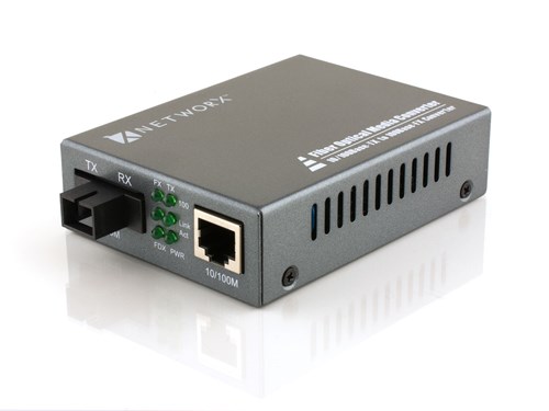 Fiber Media Converter - 100Base-BX, WDM SC, 30km, 1310T / 1550R