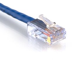 Cat 6 Ethernet patch cable with booted RJ45 male connector