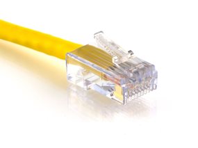 Cat 6 Ethernet patch cable with booted RJ45 male connector