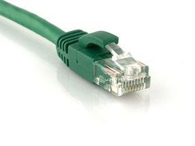 Cat 6 Ethernet patch cable with booted RJ45 male connector