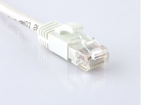 Cat 6 Ethernet patch cable with booted RJ45 male connector