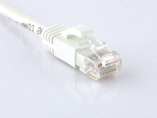 Cat 6 Ethernet Patch Cable - 1 FT, White, Booted