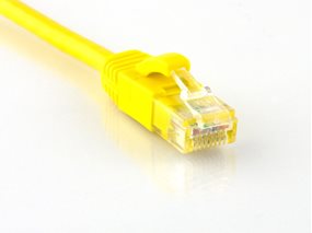 Cat 6 Ethernet patch cable with booted RJ45 male connector