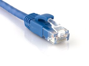 Cat 6 Ethernet patch cable with booted RJ45 male connector