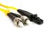 MTRJ to ST singlemode duplex fiber optic patch cable, 9/125, connector view - 0 of 2