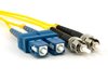 1 meter singlemode duplex fiber optic patch cable with SC to ST connectors